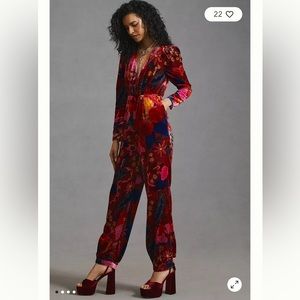 ANTHROPOLOGIE NWT FARM RIO SNAKE JUMPSUIT Size S.